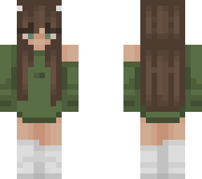 Green Off-Shoulder Sweatshirt Girl