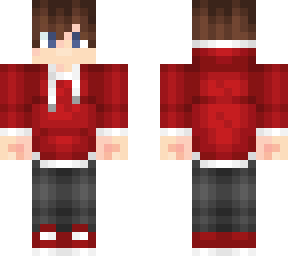 Red Hoodie Boy | Minecraft Skin