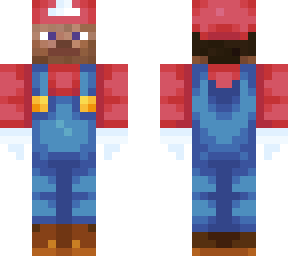 Steve in Mario Outfit